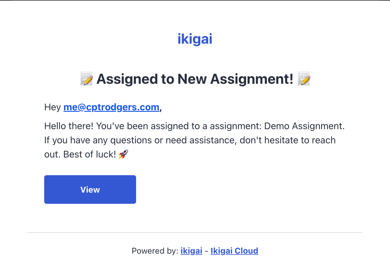 Assignee email