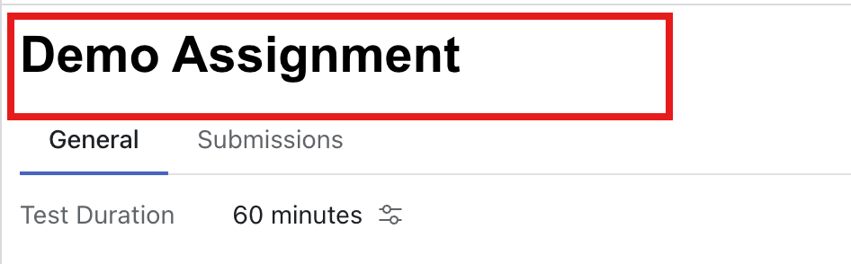 Name of Assignment